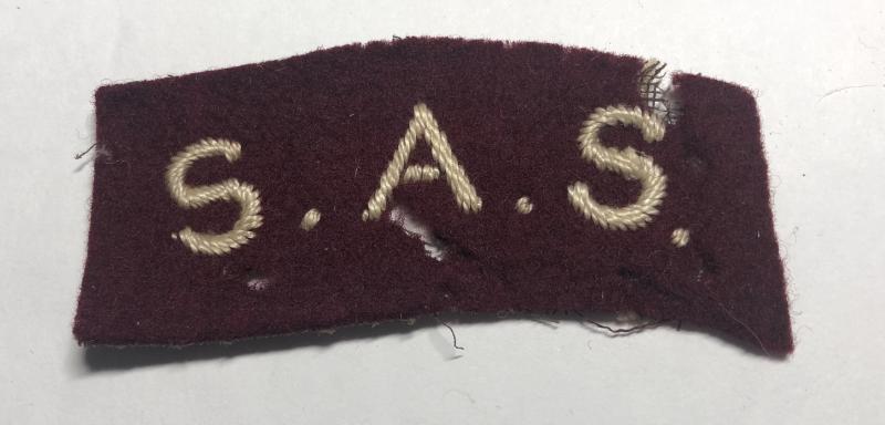 SAS WW2 Special Air Service Brigade HQ cloth shoulder title c1944.