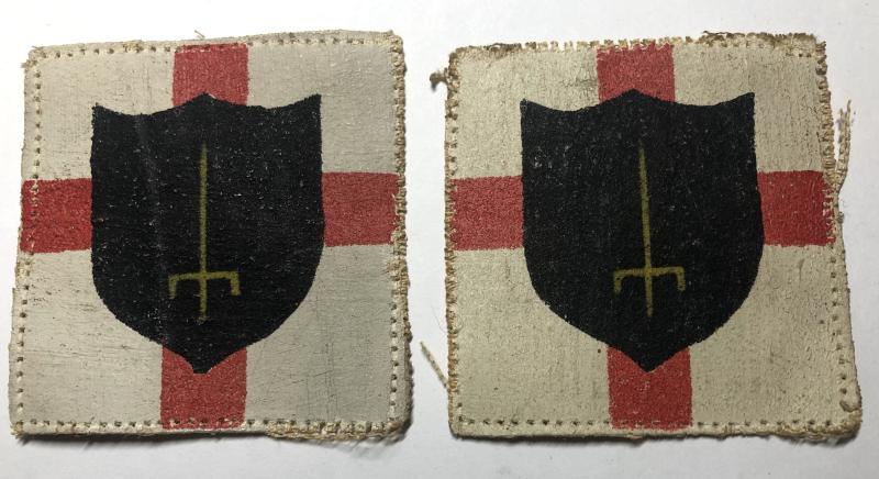 No. 21 Area MEF (Middle East Forces) WW2 rare pair of printed formation signs.