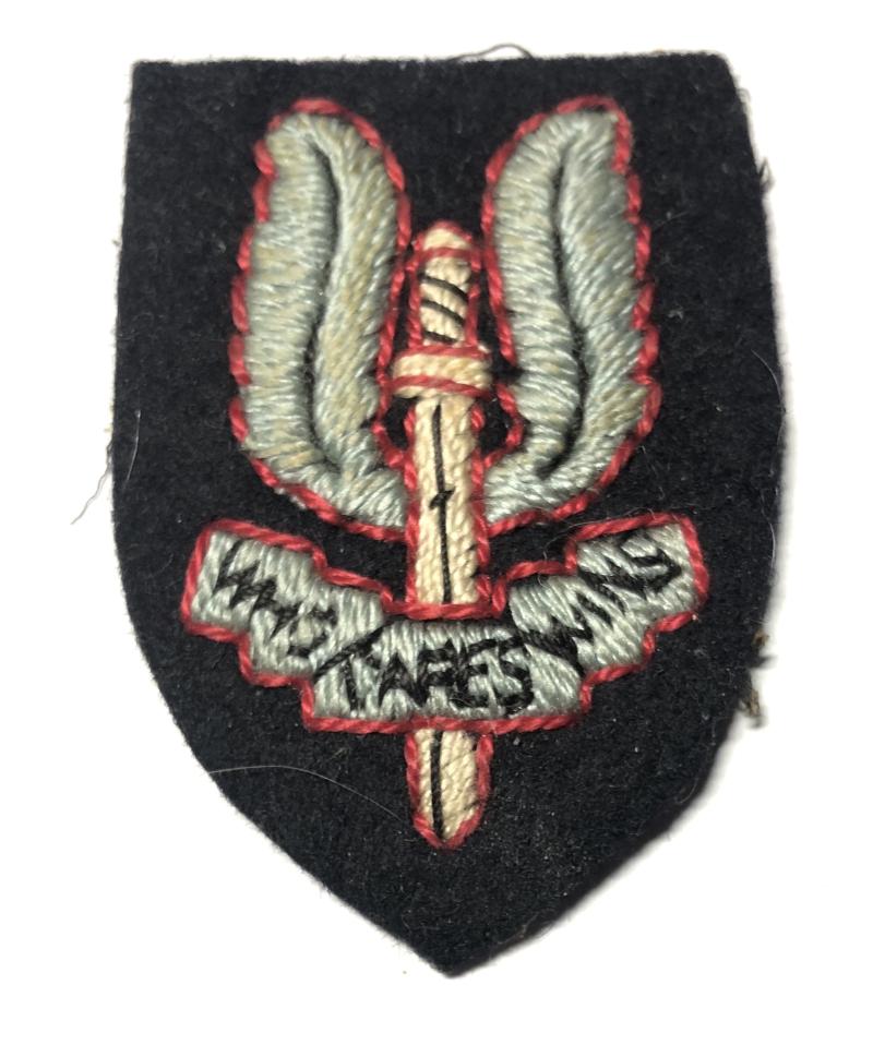 Special Air Service WW2 cloth SAS beret badge circa 1944.
