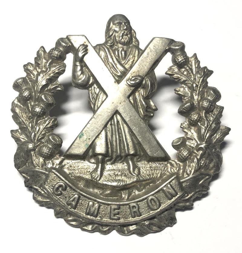 Scottish. Queen's Own Cameron Highlanders glewngarry cap badge