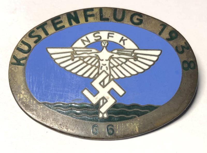 German Third Reich 1938 NSFK Coastal Flight Flying Competition Official's Badge
