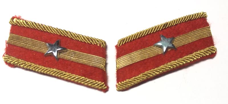 Imperial Japanese Army WW2 2nd Lieutenant's pair of collar patches