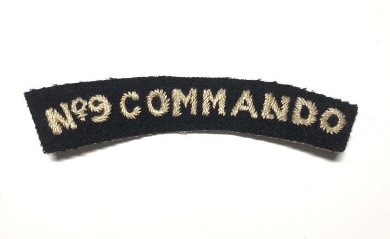 No.9 COMMANDO WW2 cloth shoulder title.