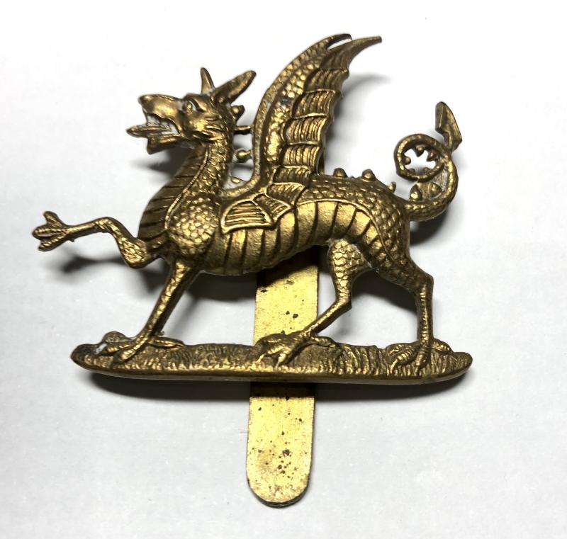 Welsh. 2nd Bn. Monmouthshire Regiment cap badge.