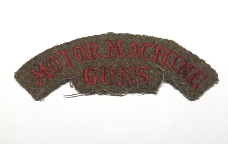 MOTOR MACHINE / GUNS WW1 cloth shoulder title.