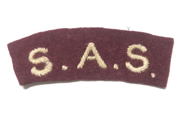 SAS WW2 Special Air Service Brigade HQ cloth shoulder title c1944.