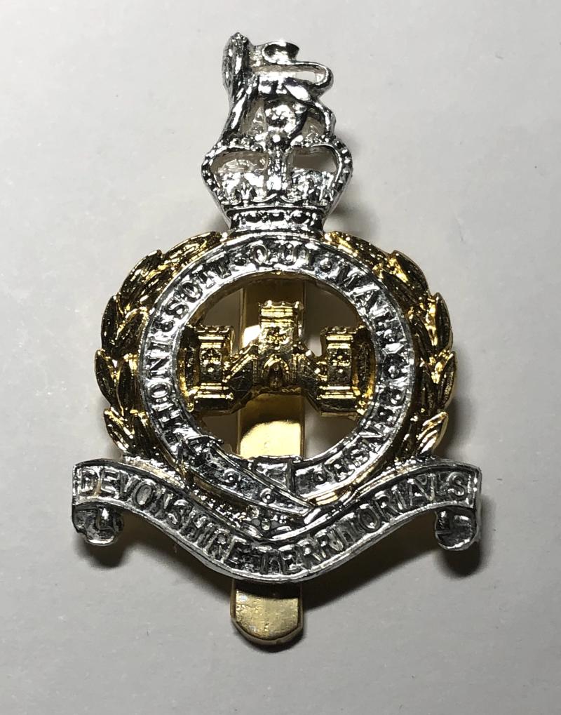 Devonshire Territorials anodised cap badge by JR Gaunt LONDON