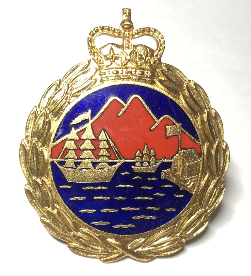 Trinidad and Tobago Fire Service cap / helmet badge circa 1953-62