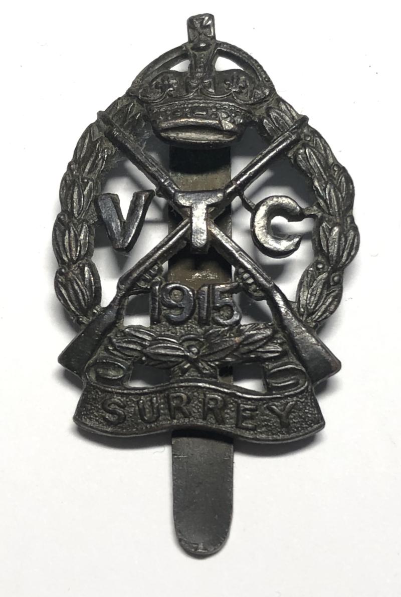 Surrey Volunteer Training Corps WW1 VTC cap badge.