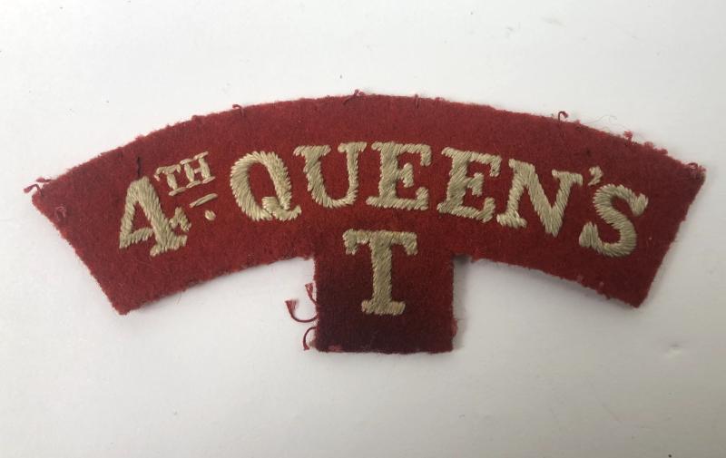 4th Battalion, Queen's Royal Regiment (West Surrey) shoulder title.