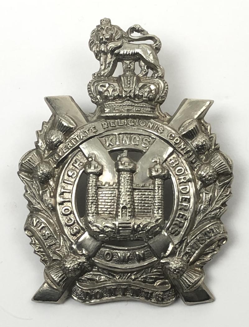 King's Own Scottish Borderers Victorian glengarry badge c1884-101.