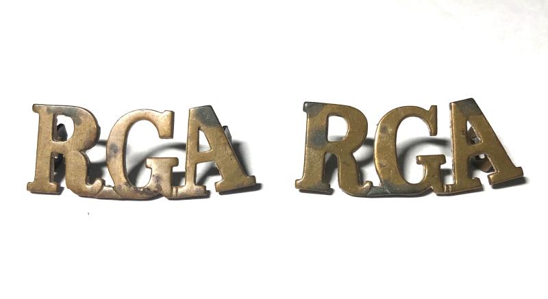 Royal Garrison Artillery WW1 pair of shoulder titles.