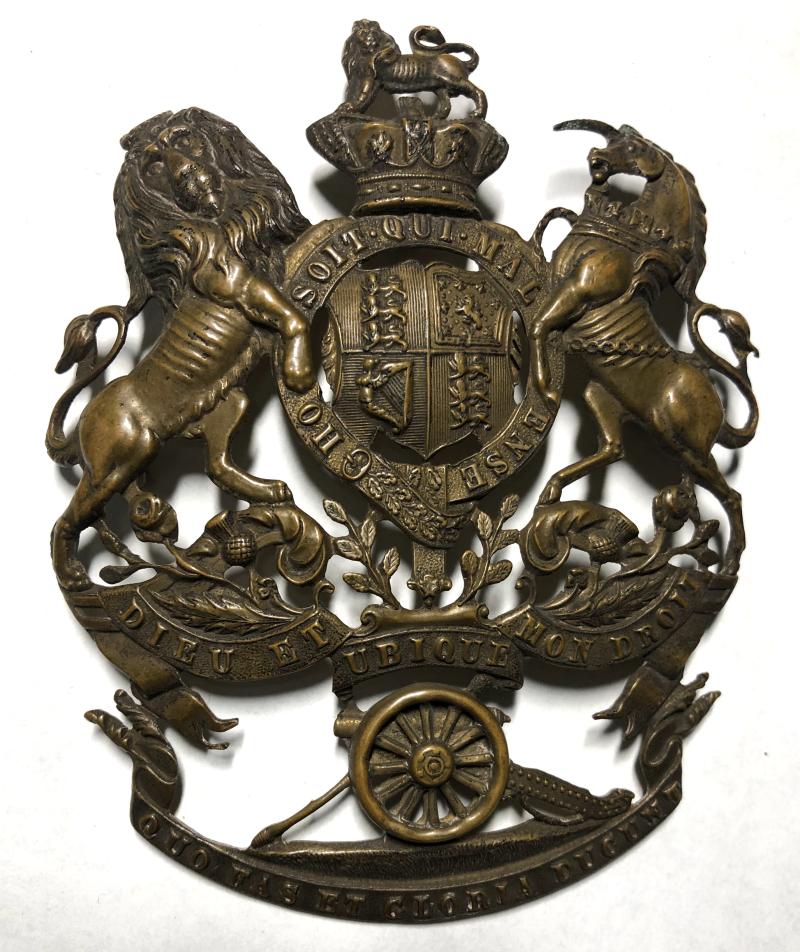 Royal Artillery Victorian Officer's helmet plate circa 1878-1901.