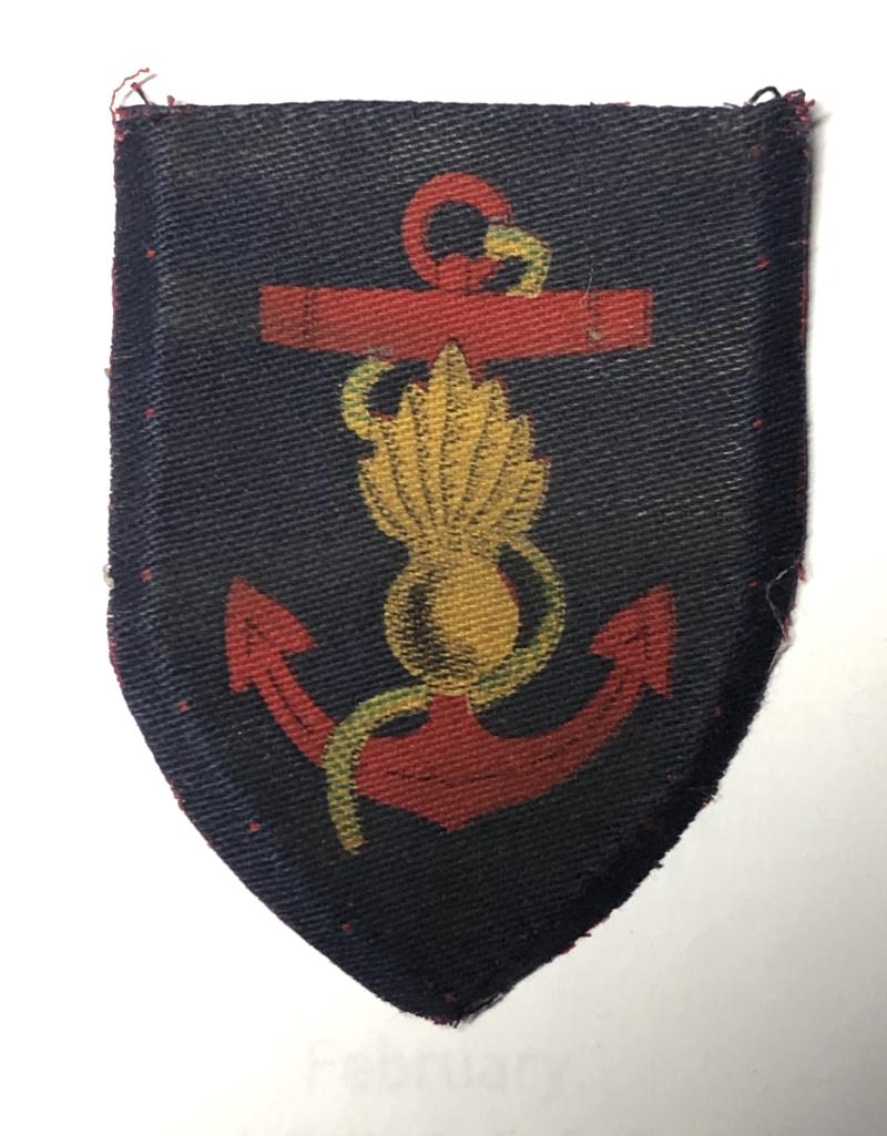 WW2 Royal Marines Engineers printed formation sign.