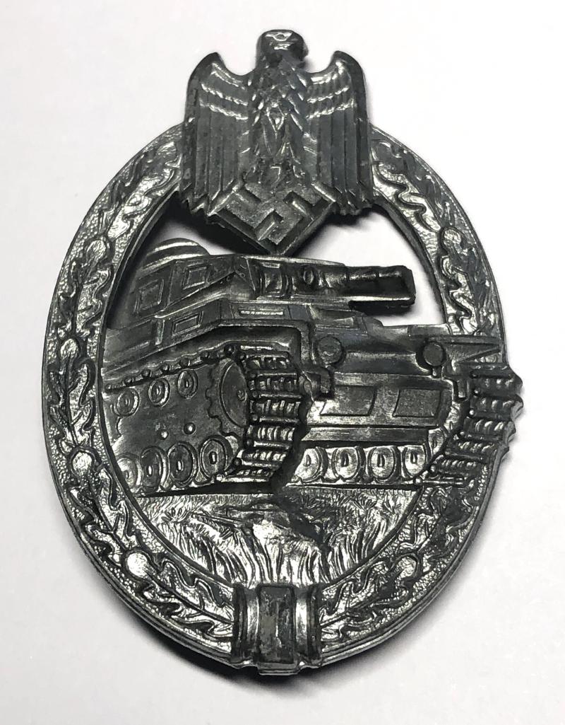 German Third Reich WW2 Army / Waffen SS Tank/Panzer Assault Badge by Hermann Aurich.