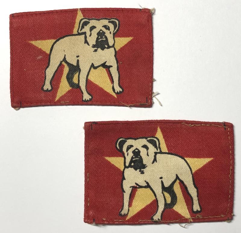 British Reinforcement Training Centre (India) pair of WW2 formation signs.