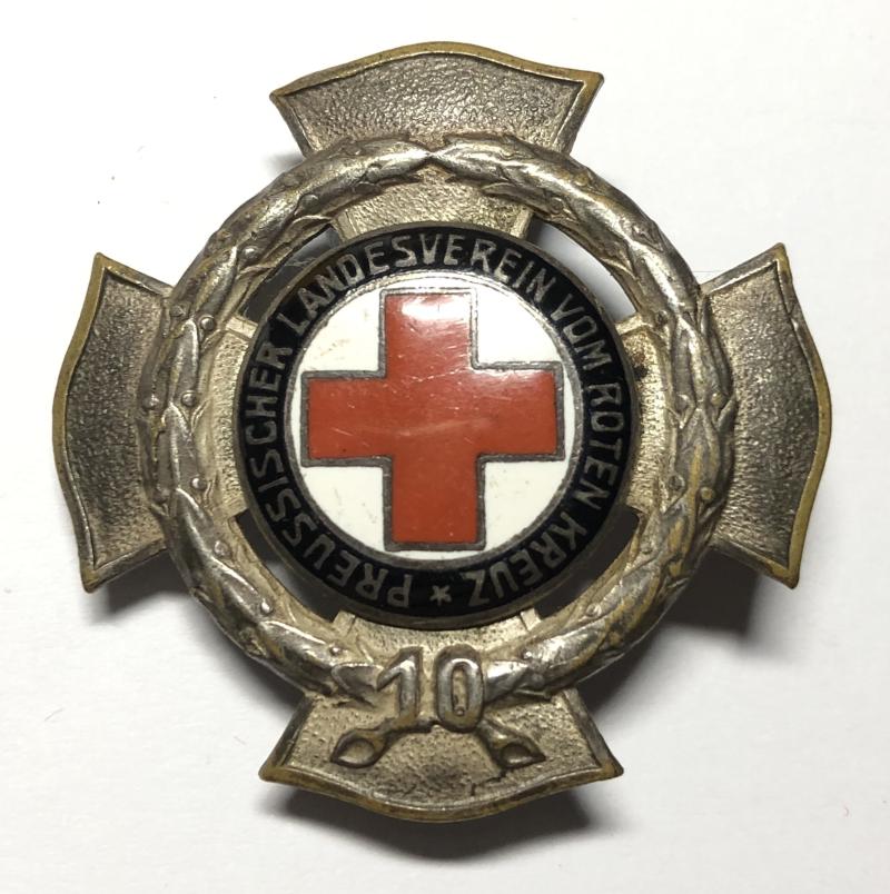 Imperial German Prussian Red Cross 10 year service cross by Godet, Berlin