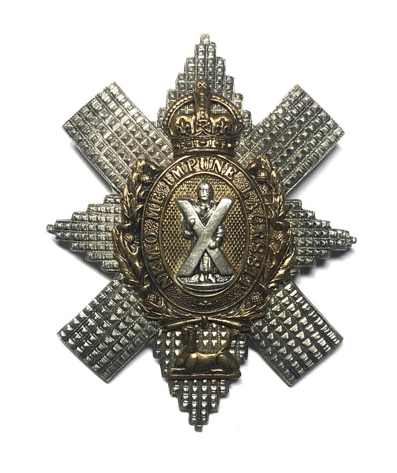 Black Watch Royal Highlanders WW2 Scottish Officer's or Senior NCO's glengarry badge.