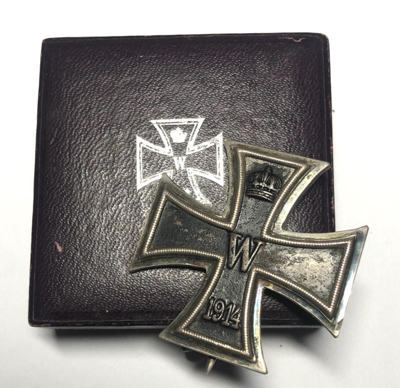 Iron Cross 1st Class 1914 by Konigliches Munzamt Orden, Berlin. with case.