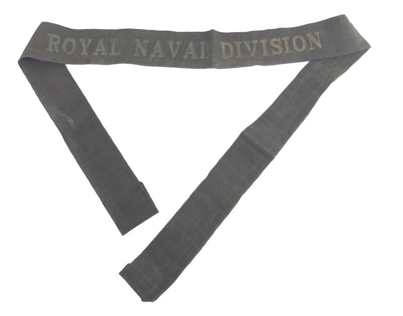 ROYAL NAVAL DIVISION WW1 cap ribbon / tally.