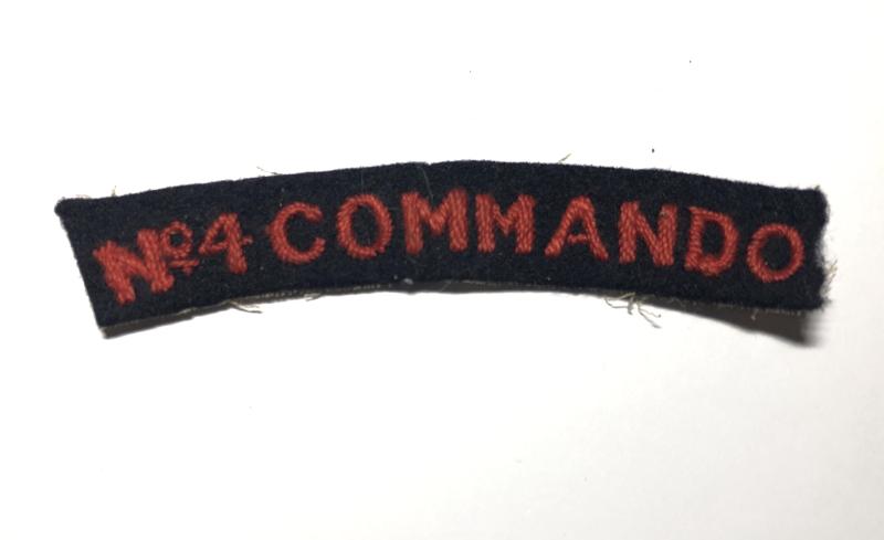 No.4 COMMANDO WW2 shoulder title.