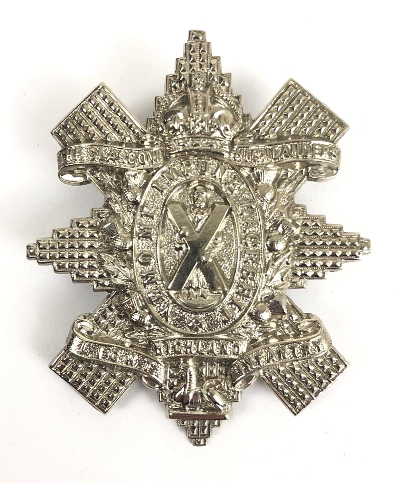 Glasgow Highlanders, HLI WW2 gengarry badge.