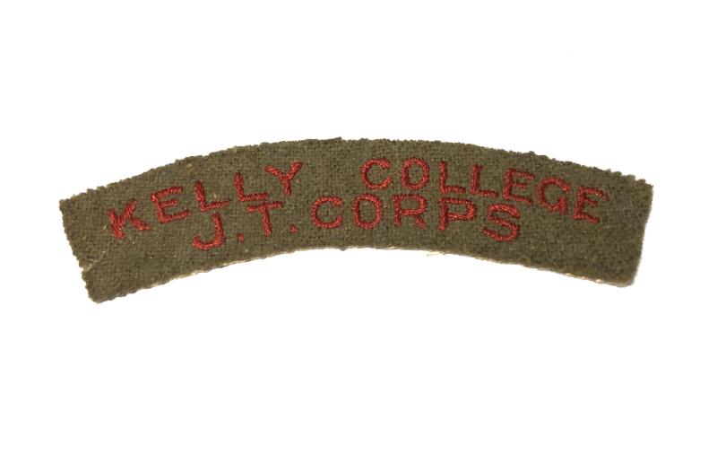 Kelly College, Tavistock JTC (Devon) cloth shouldeer title C. 1940-48.