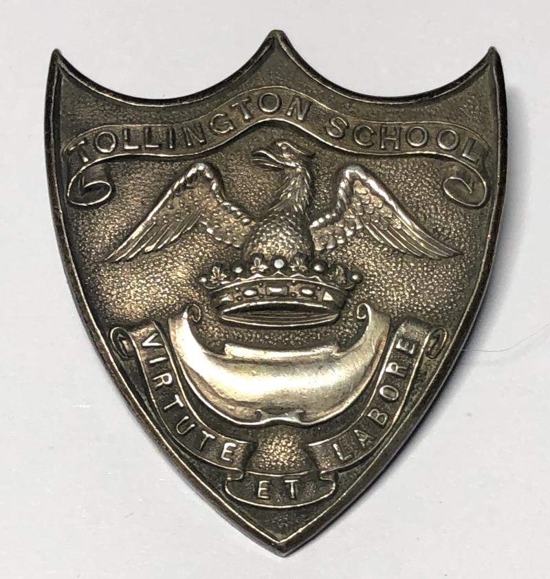 Tollington Scool Cadets 1912 HM silver Middlesex cap badge