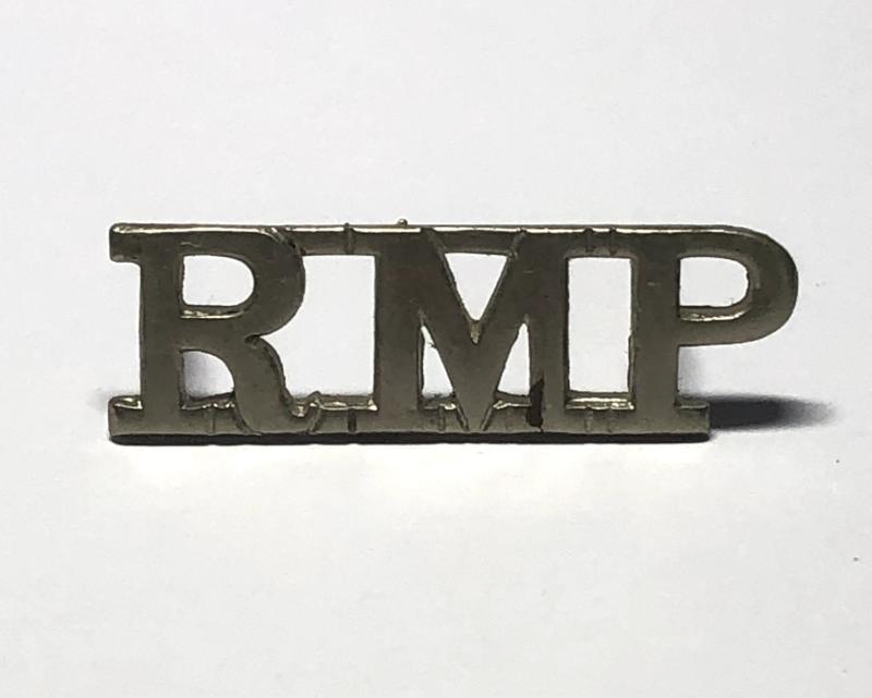RMP scarce Royal Marine Police Officer's white metal shoulder title circa 1922-49.