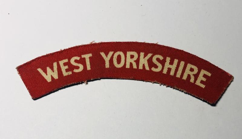 WEST YORKSHIRE WW2 printed shoulder title.