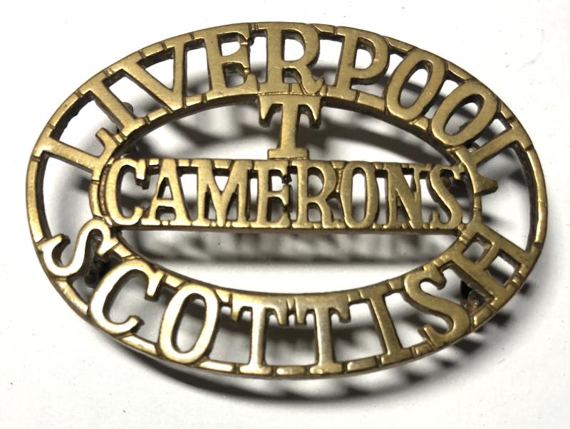 LIVERPOOL / T / CAMERONS / SCOTTISH post 1937 shoulder title.