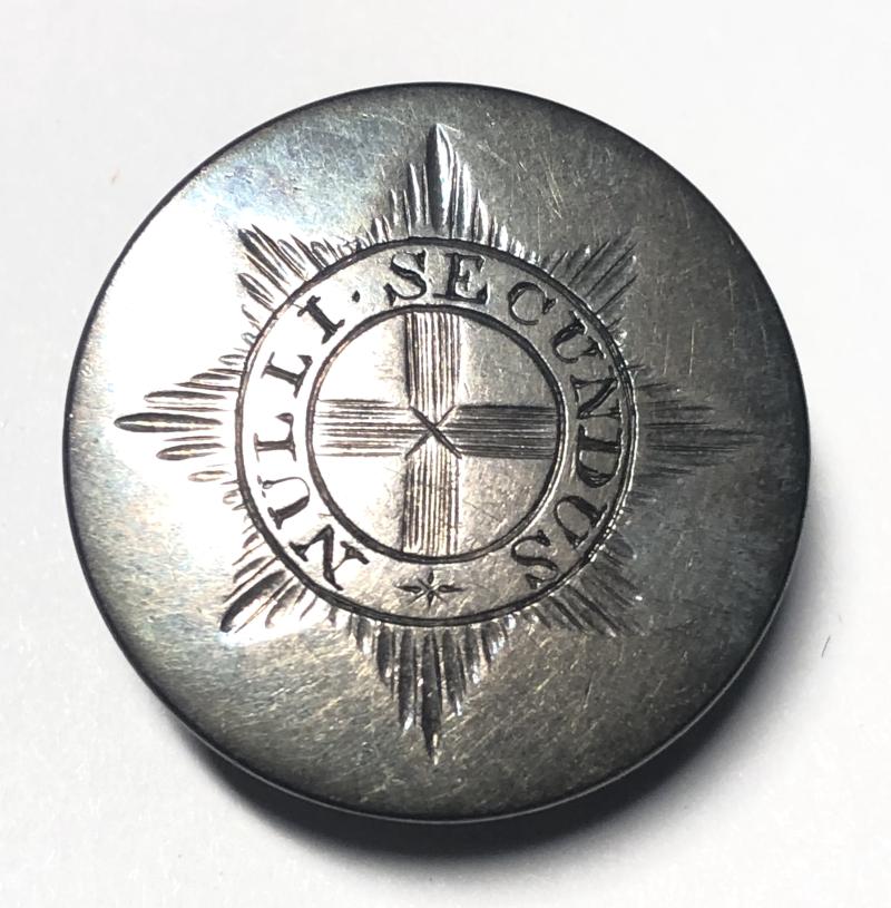 Nulli Secundus Coldstream Guards Dining Club hallmarked silver Officer’s button