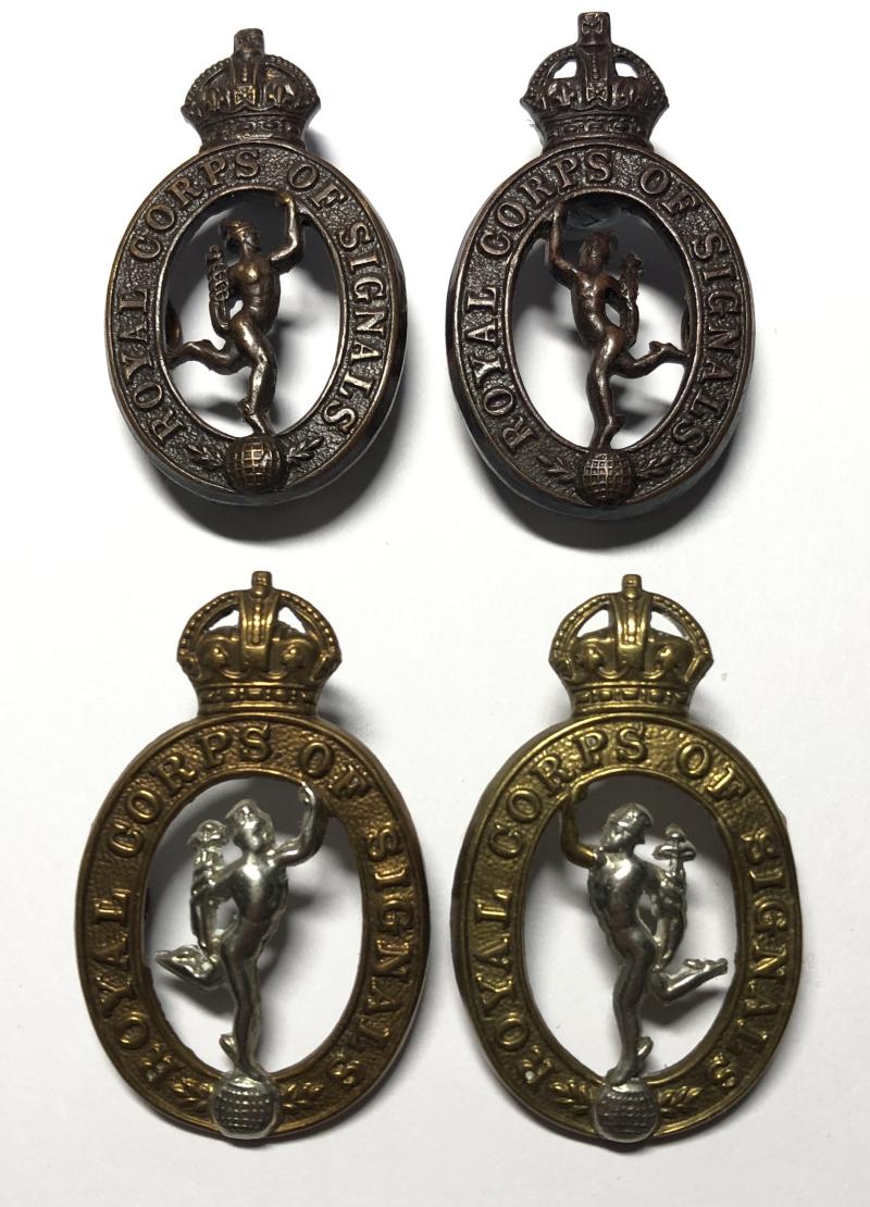 Royal Corps of Signals WW2 collar badges.