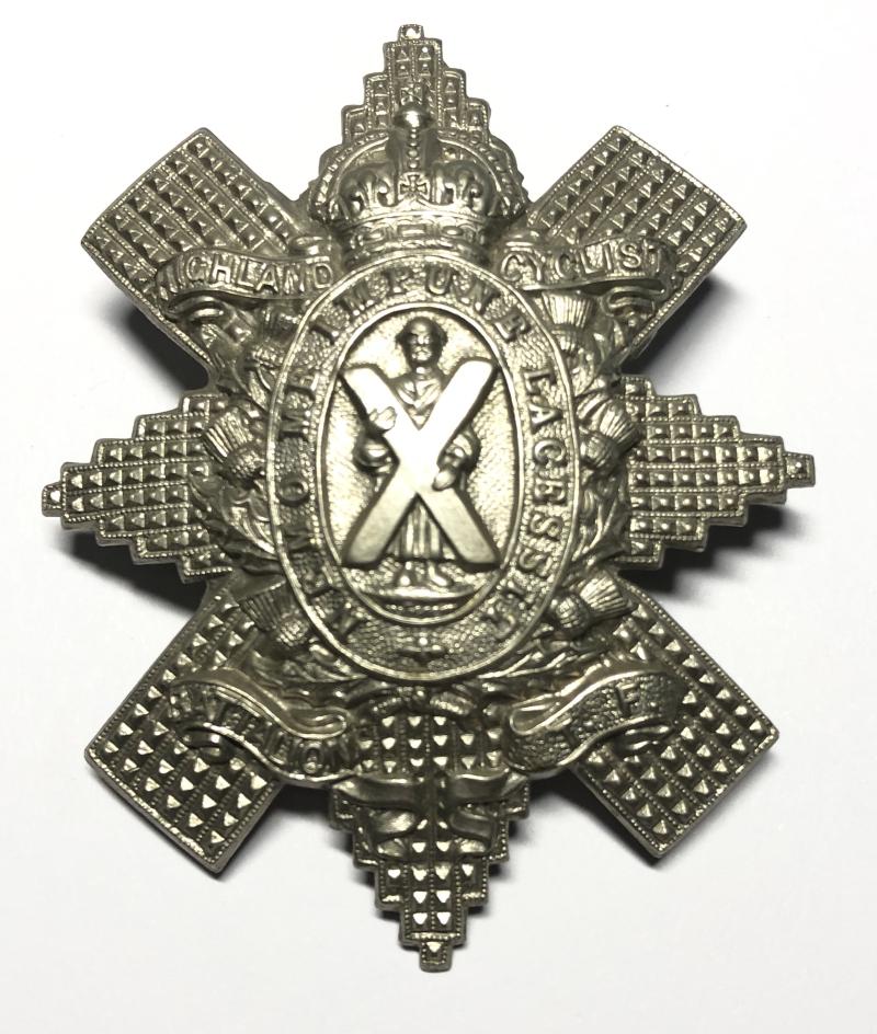 Highland Cyclist Battalion, Territorial Force Scottish glengarry badge c. 1909-19.