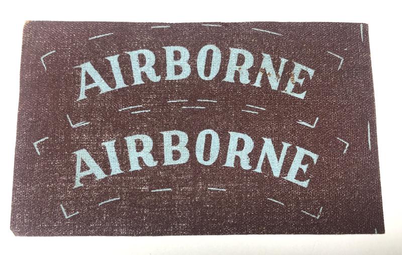 AIRBORNE WW2 pair of printed shoulder titles.