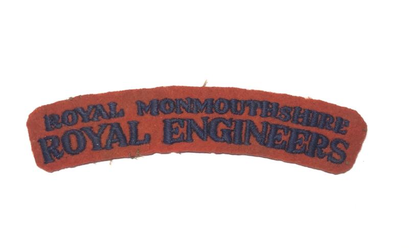 ROYAL MONMOUTHSHIRE / ROYAL ENGINEERS Welsh shoulder title.
