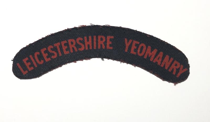 153rd (Leicestershire Yeomanry) Field Regiment Royal Artillery WW2 printed shoulder title.