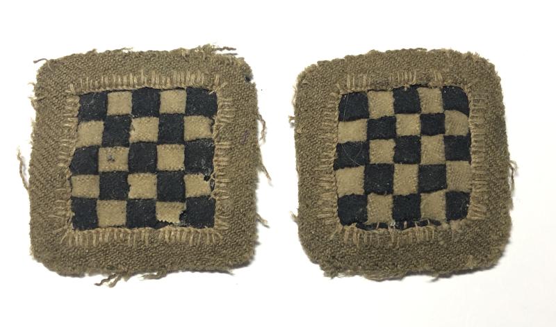 WW1 34th Division pair of cloth formation signs