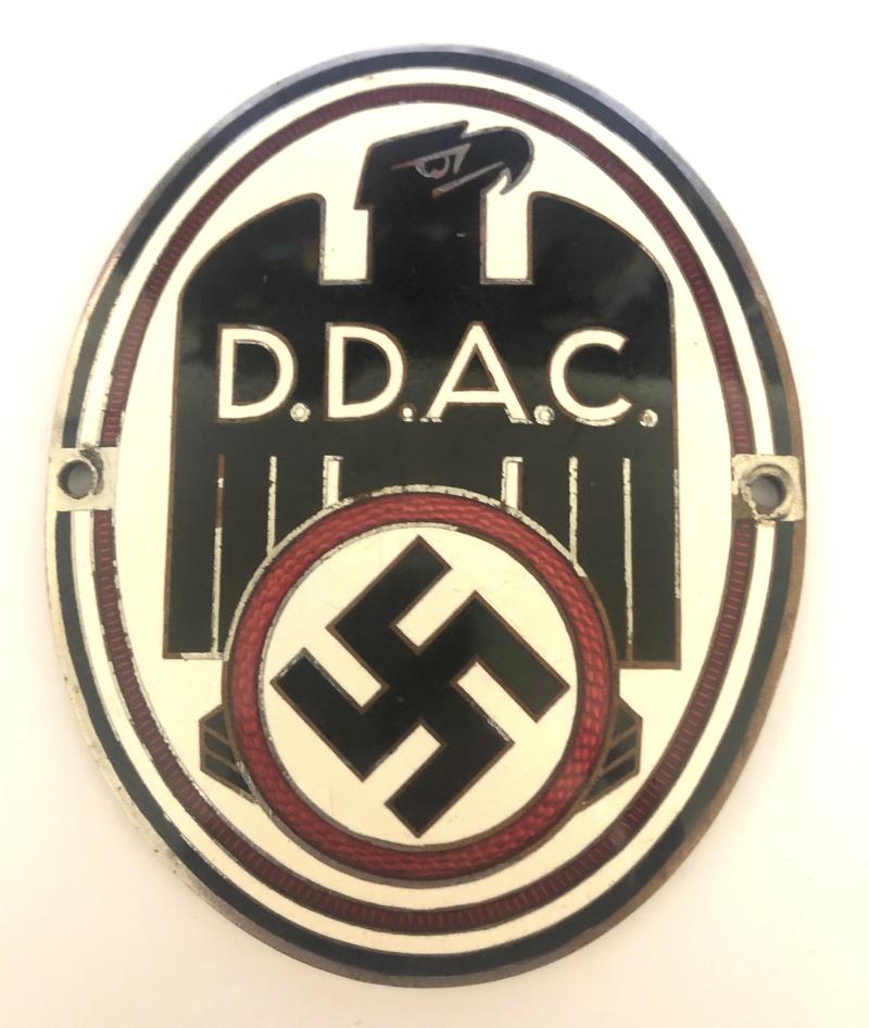 German Third Reich DDAC car badge or plaque