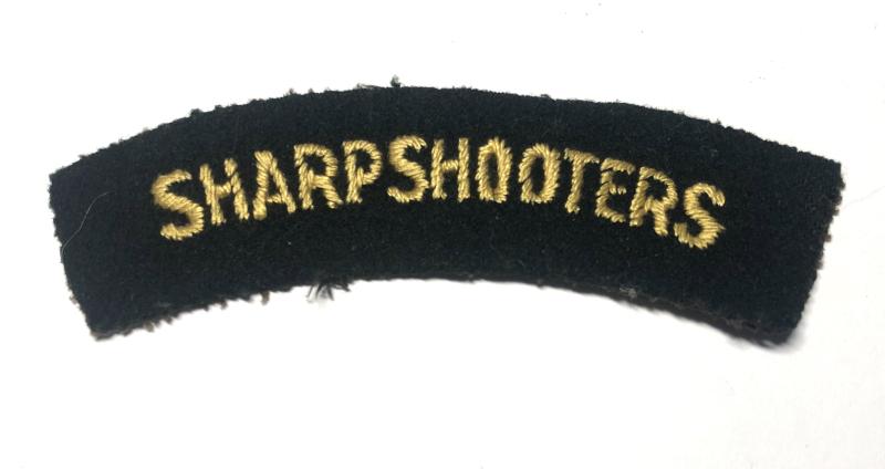 3rd County of London Yeomanry Sharpshooters 2nd pattern WW2 cloth shoulder title