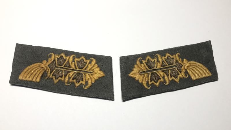 German Third Reich Beamte General's pair of collar patches.h.