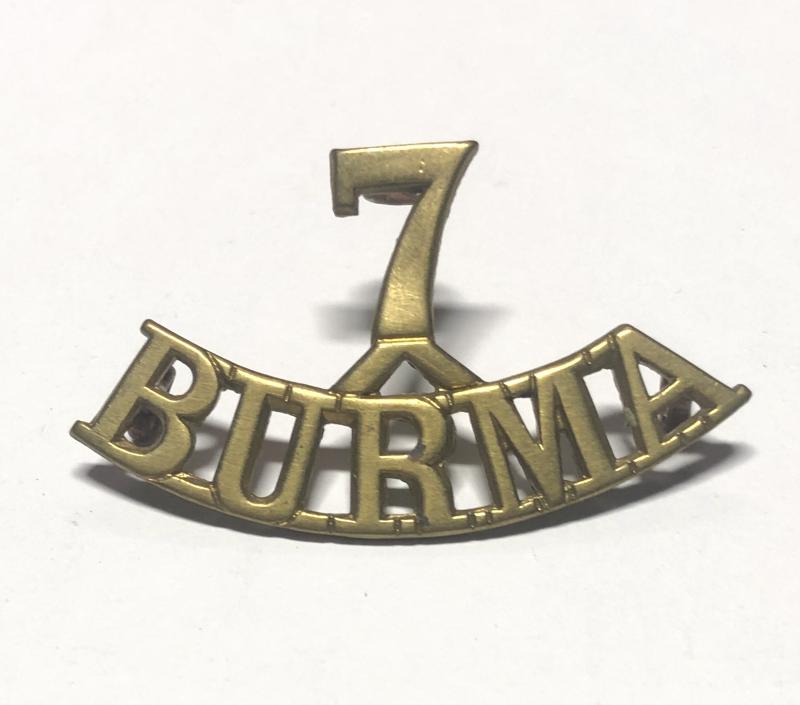 7 / BURMA Indian Army pre. 1903 shoulder title.