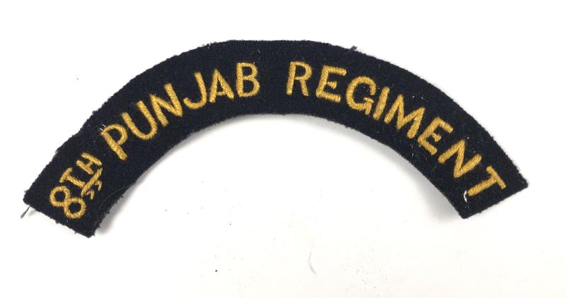 8TH PUNJAB REGIMENT post war shoulder title.