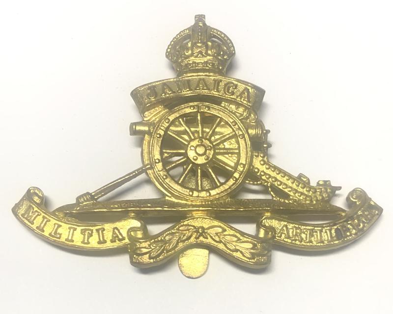 Jamaica Militia Artillery West Indies pre 1952 cap badge by Firmin, London.