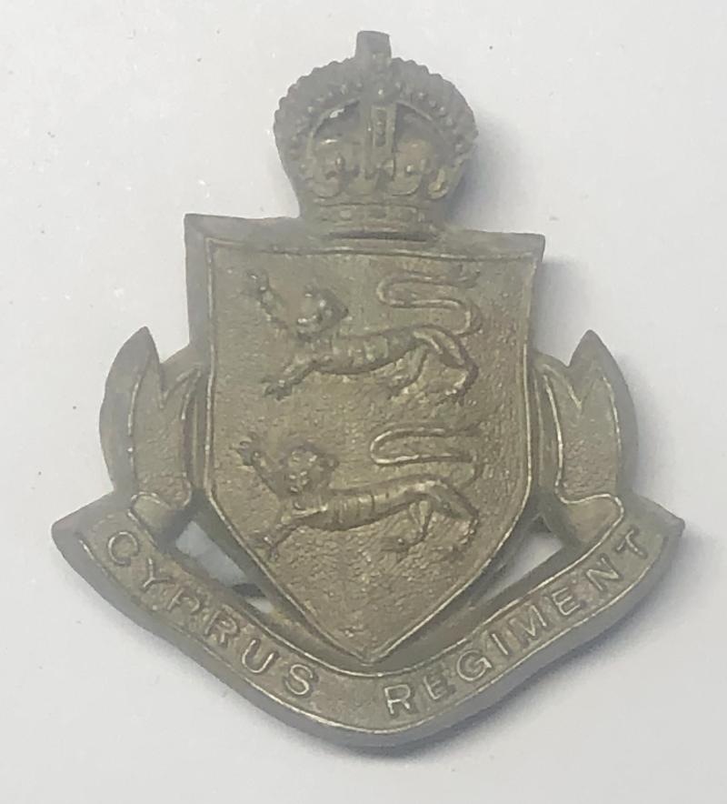 Cyprus Regiment WW2 plastic cap badge by Fraser & Glass.