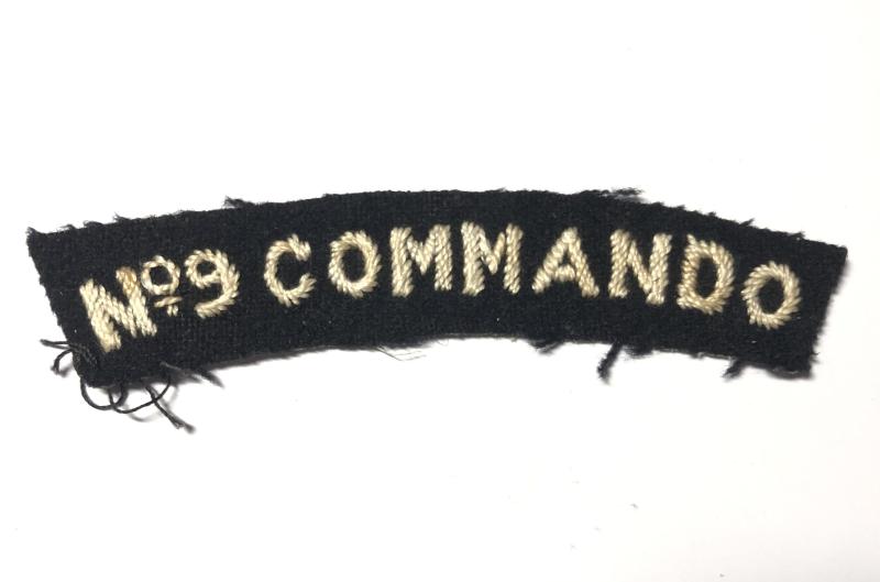 No.9 COMMANDO WW2 cloth shoulder title.