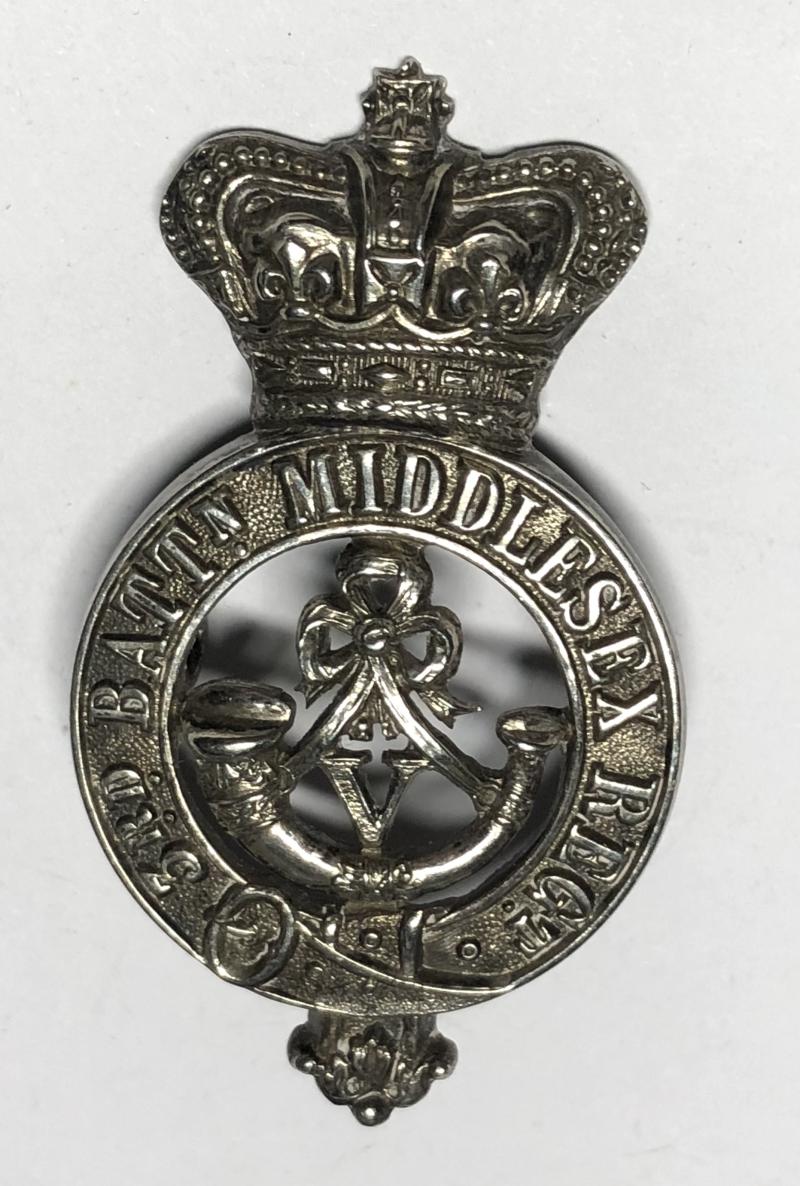 3rd Battalion Middlesex Regiment Victorian Officer's cap badge.