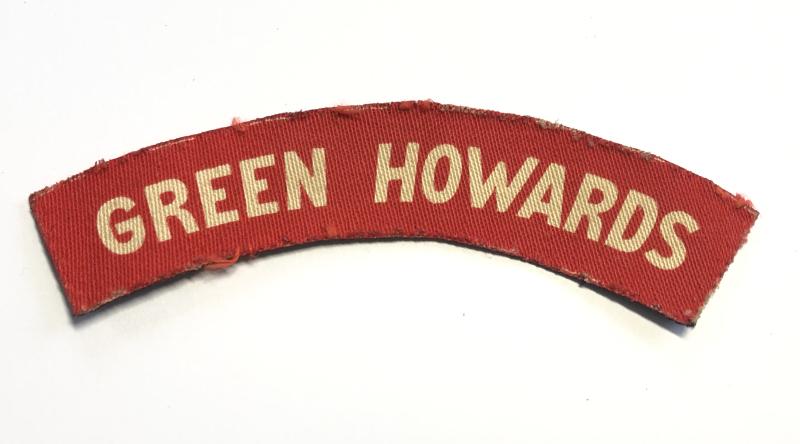 GREEN HOWARDS WW2 Yorkshire Regiment printed infantry shoulder title