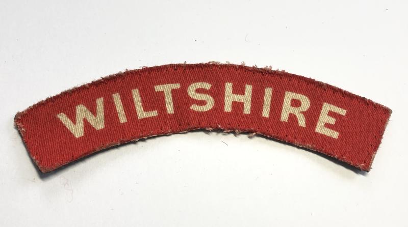 WILTSHIRE WW2 Wiltshire Regiment printed infantry shoulder title