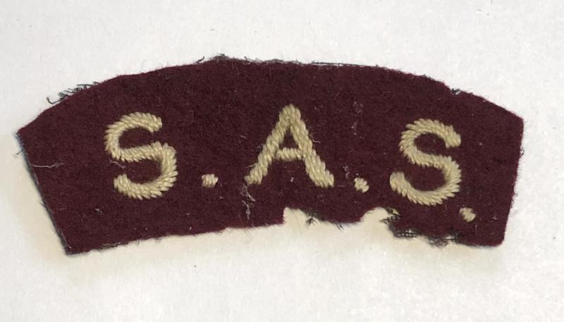 S.A.S. WW2 Special Air Service Brigade HQ cloth shoulder title c1944.